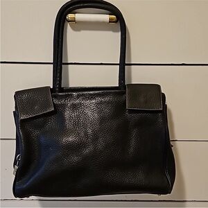 Elegant Black Leather Handbag